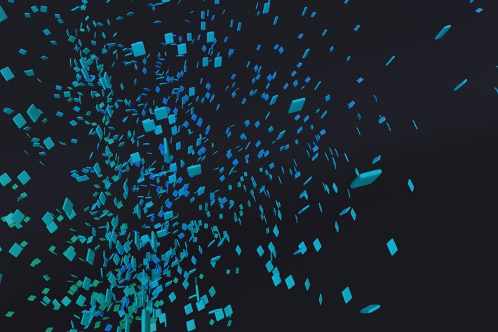 3d render of Abstract fractal particle background