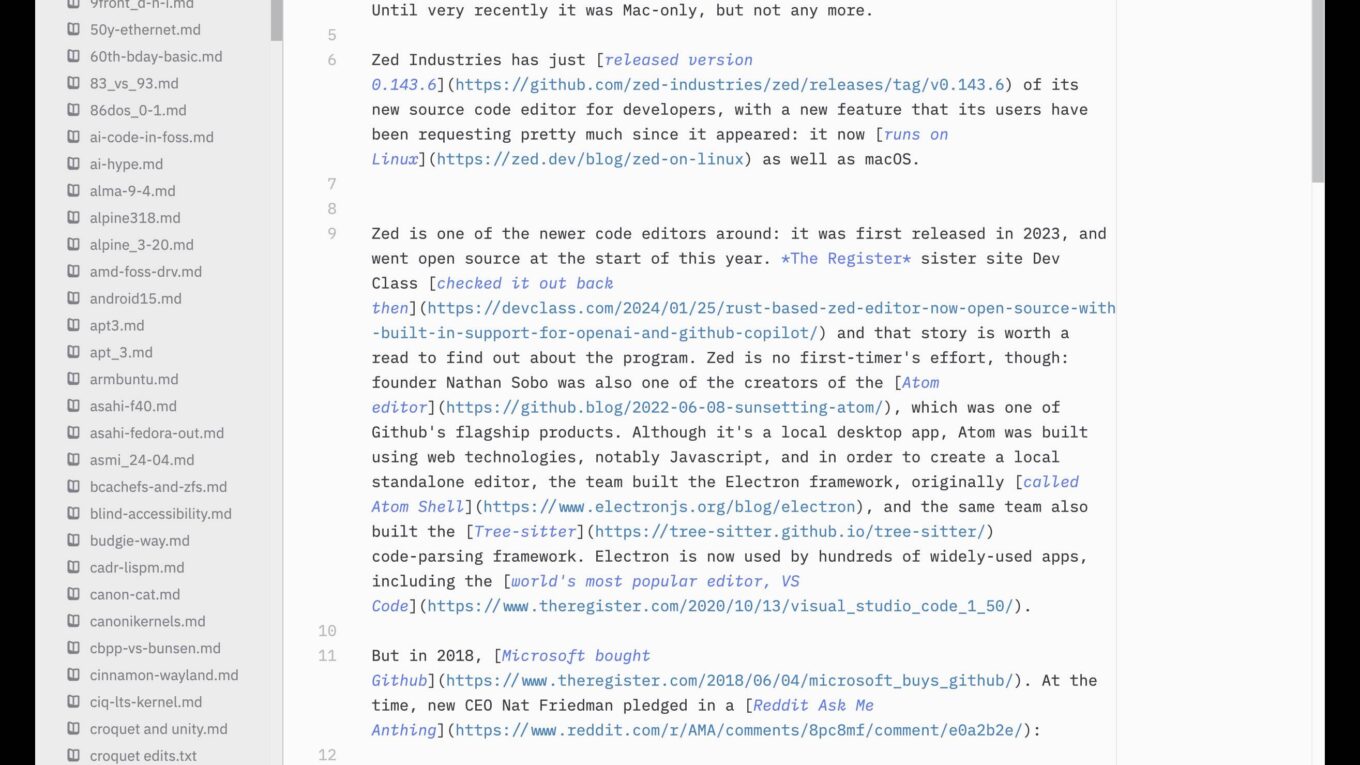 The Zed editor is not exactly minimal but it