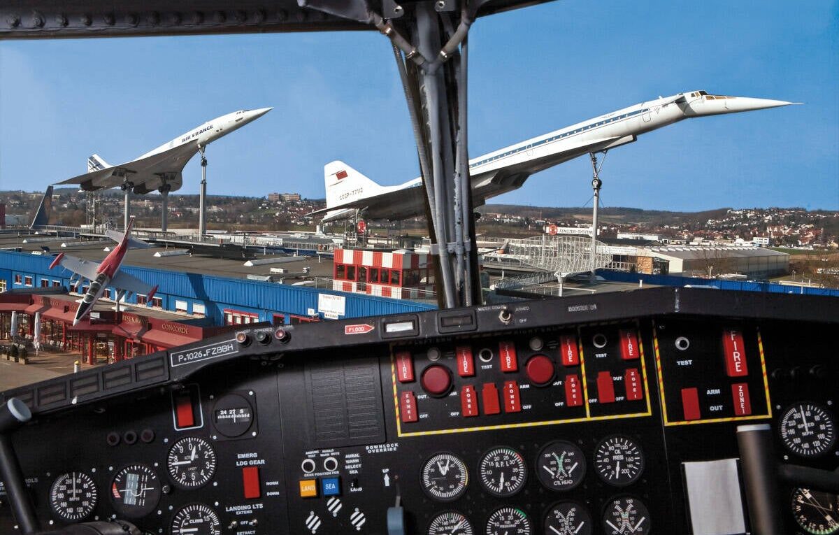 a Concorde and a Tu-144 on display side by side Tupolev Tu-144 supersonic passenger airliner.
