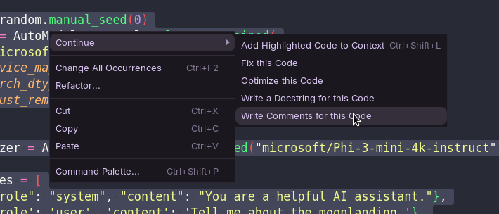 If writing code comments is the bane of your existence, you could always let the AI do it. Just remember to read them before committing.