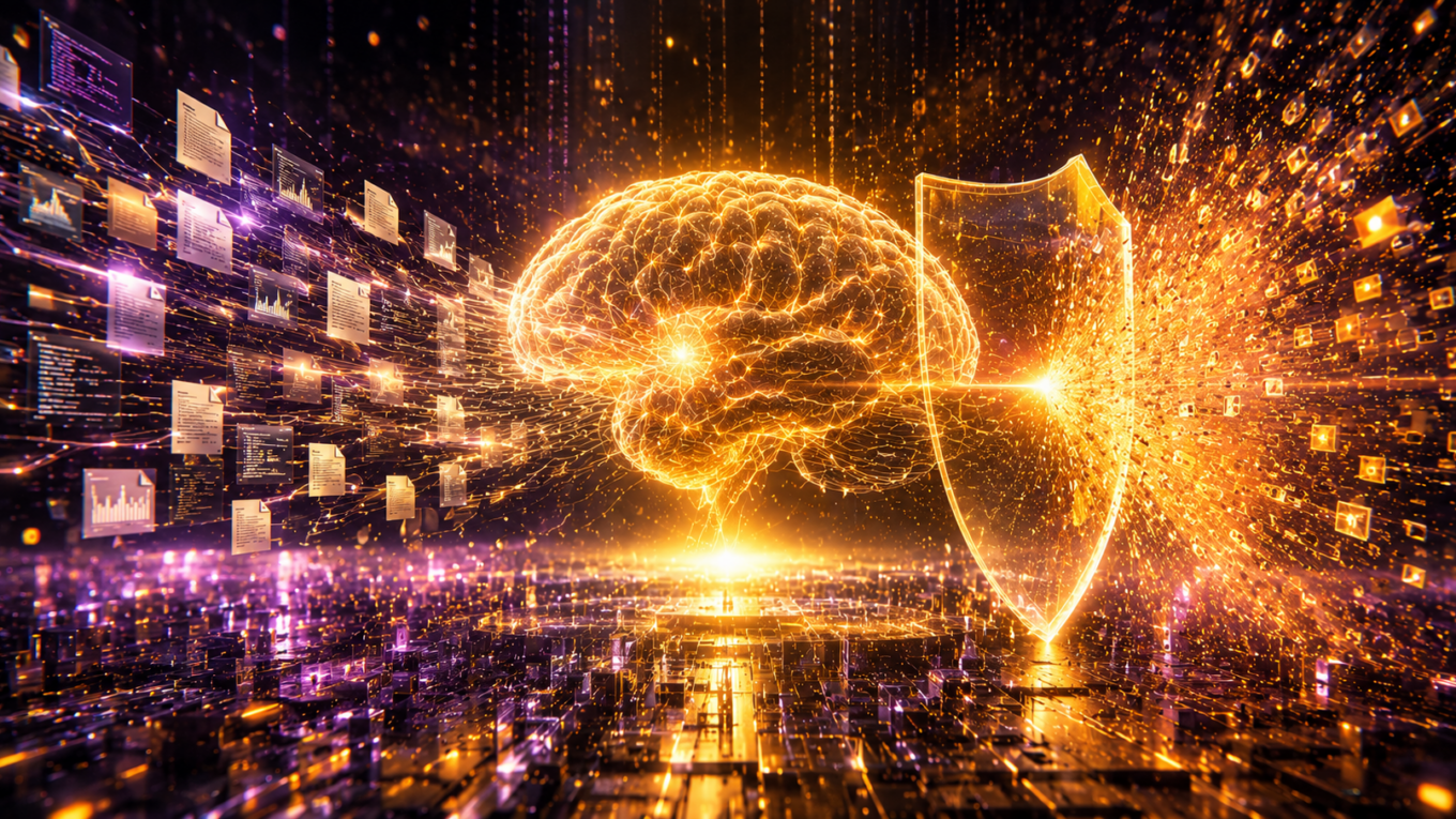 AI Data Loss Prevention system protecting sensitive enterprise data from unauthorized AI applications